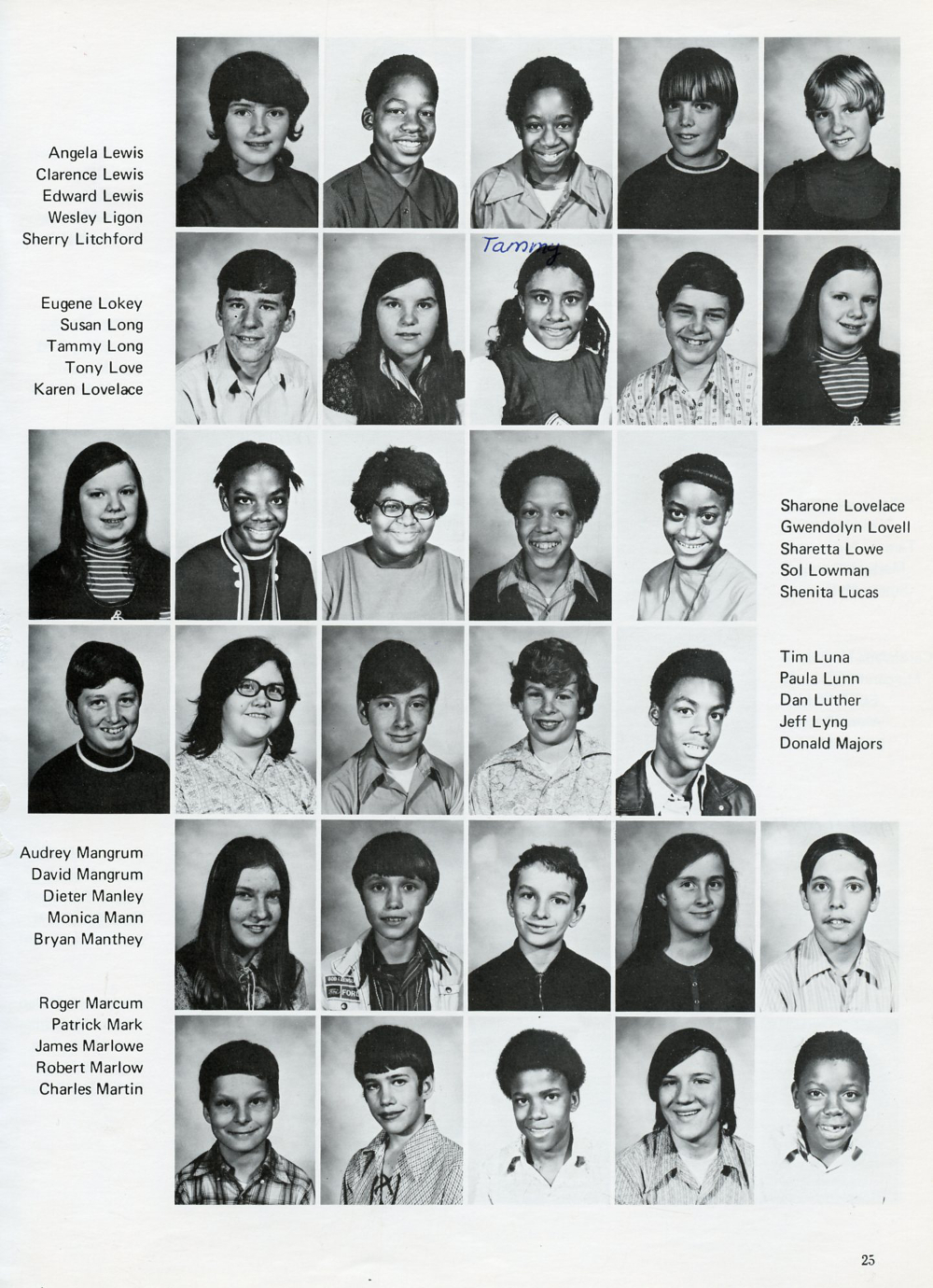 1973 Wharton Junior High School Yearbook and Students Page 25