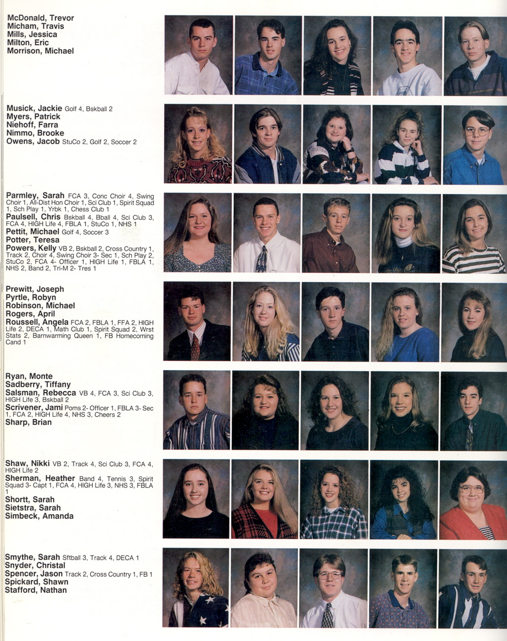 1995 Ozark High School Yearbook and Students Page 42